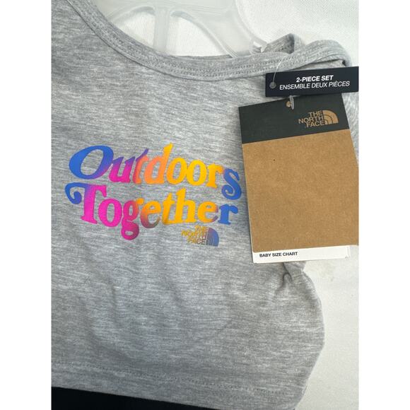 The North Face Summer Set Black Shorts Gray Tshirt Baby Infant 3M - Picture 5 of 9